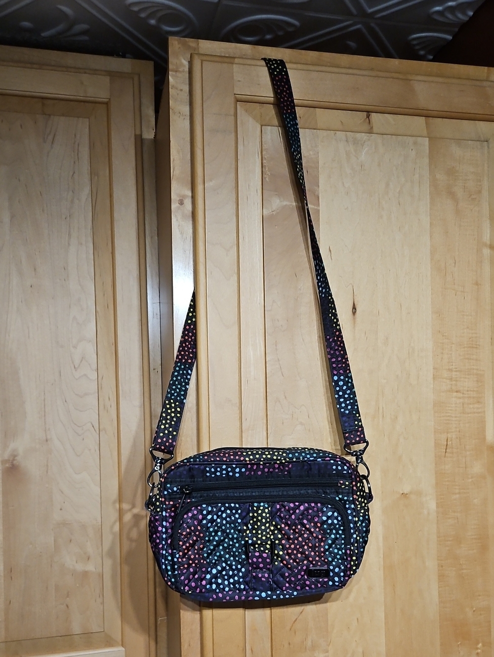 Lug Carousel Convertible Crossbody Shoulder Bag RFID Confetti Multi Polka Dot